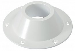 vrchní držák (rozeta) z hliníku bílá  pro konický podstavec, průměr 60 mm